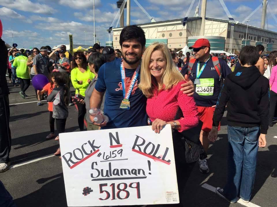 Marathon finish with mom