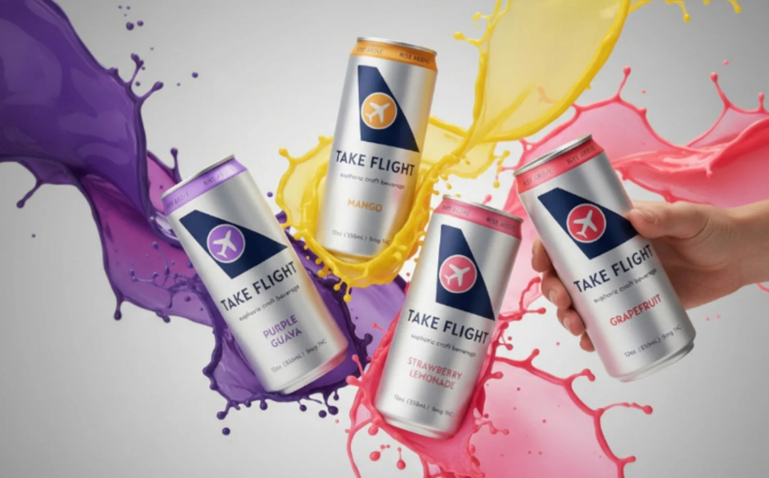Take Flight seltzer four-can lineup